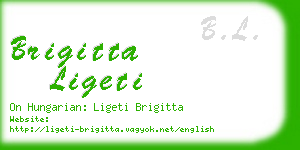 brigitta ligeti business card